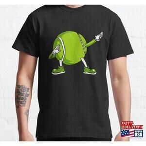 Funny Pickleball Playing Heartbeat Distressed Classic Tshirt Unisex